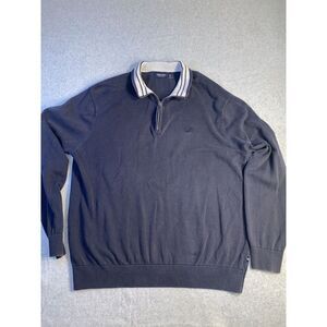 Nautica Men's Blue Large Quarter-Zip‎ Sweatshirt W/front Logo